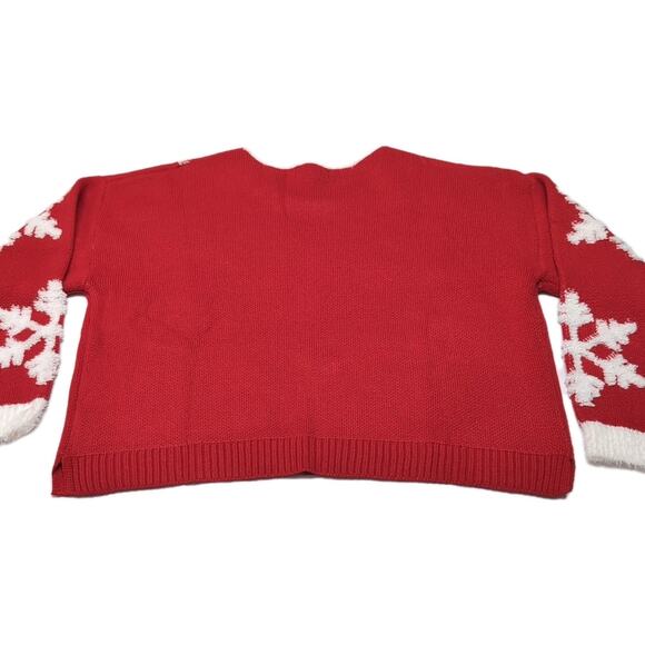 33 Degrees Ugly Christmas Sweater Womens Size XXL Red White Snowflakes NEW NWT - Picture 5 of 15